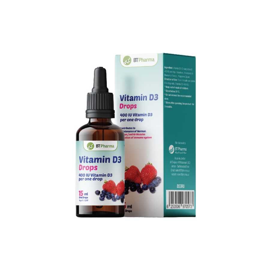 BT Pharma Vitamin D3 400iu Drop 15ml